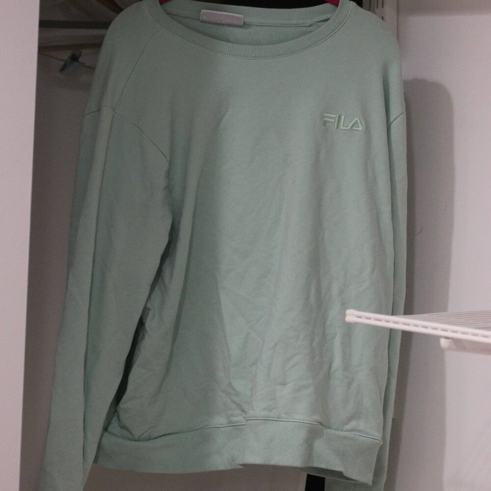 FILA Women's Sweater Mint Green Size XXL